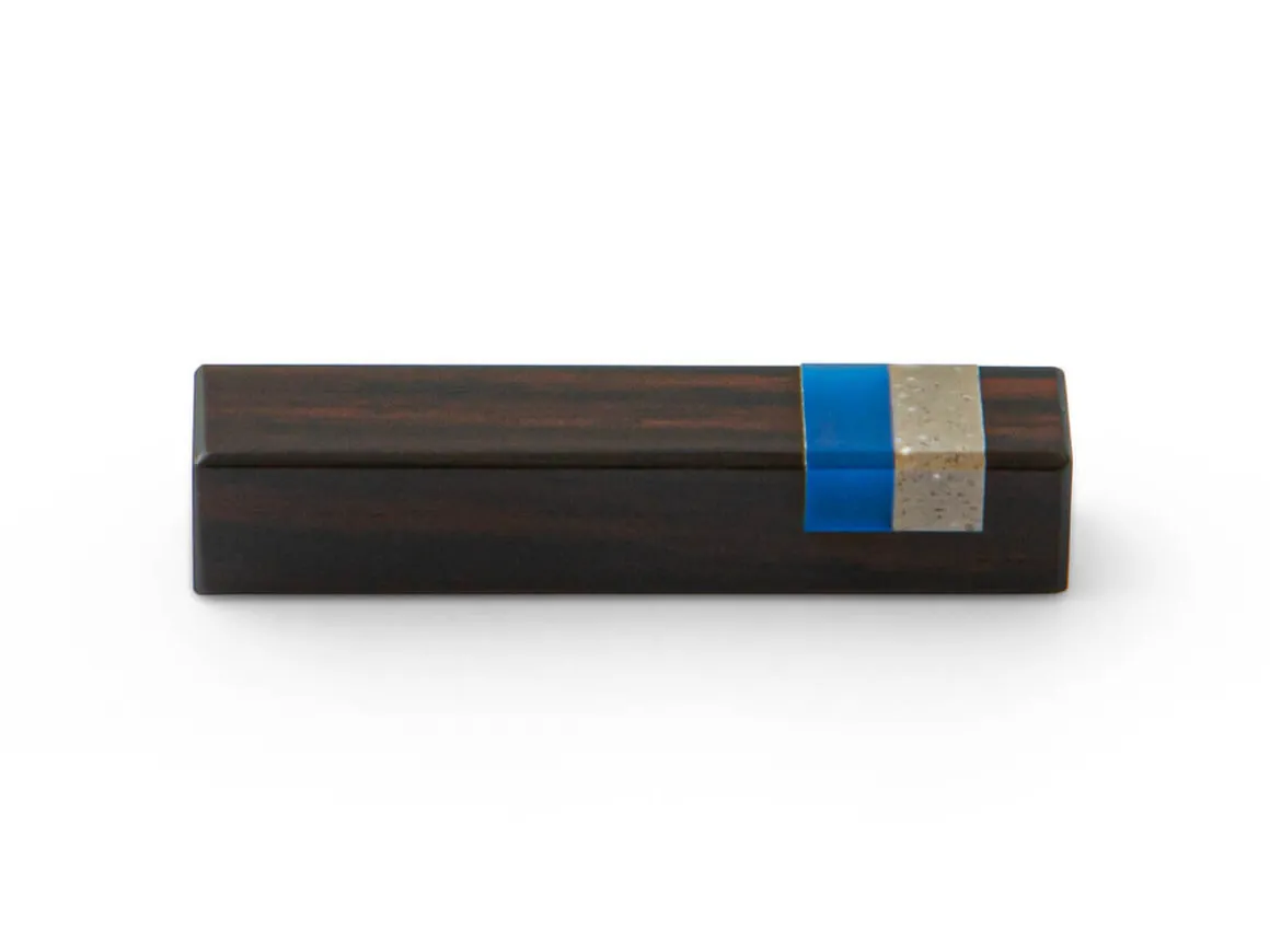ORYOKI Essstäbchen*Japanische Essstäbchen Aoyama Blue, Ebenholz, mit Ablage