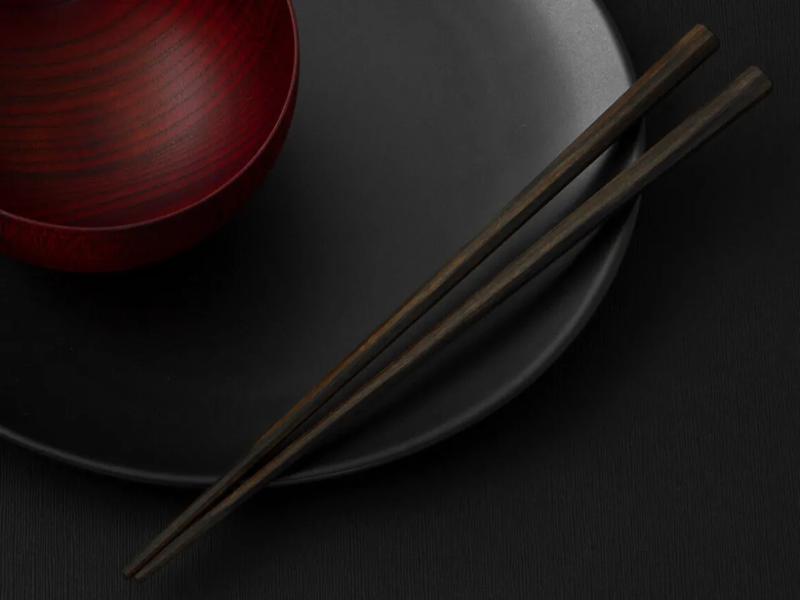 ORYOKI Essstäbchen*Japanische Essstäbchen Kanso ebony, Ebenholz