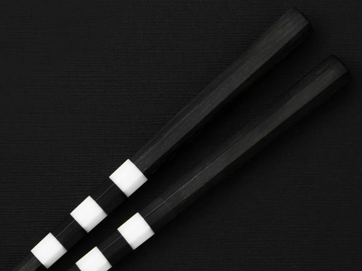 ORYOKI Essstäbchen*Japanische Essstäbchen Koushigara, Ebenholz