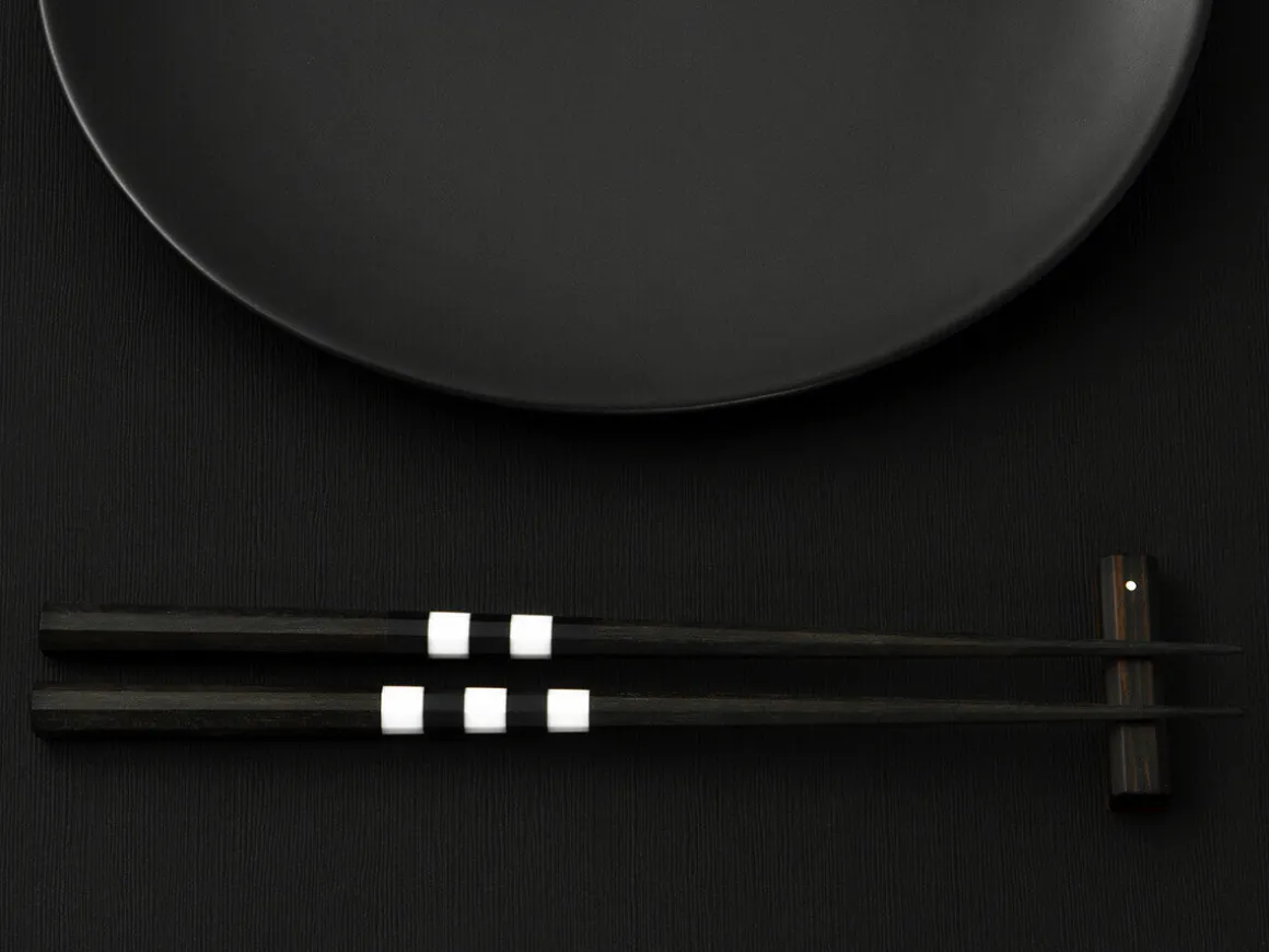 ORYOKI Essstäbchen*Japanische Essstäbchen Koushigara, Ebenholz