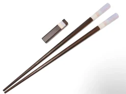 ORYOKI Essstäbchen*Japanische Essstäbchen LA Coast, Ebenholz, mit Ablage