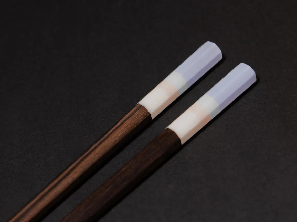 ORYOKI Essstäbchen*Japanische Essstäbchen LA Coast, Ebenholz, mit Ablage