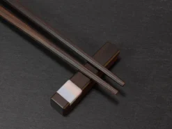 ORYOKI Essstäbchen*Japanische Essstäbchen LA Coast, Ebenholz, mit Ablage