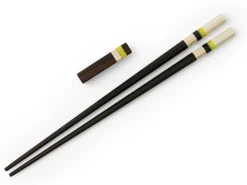 ORYOKI Essstäbchen*Japanische Essstäbchen Manchester Bee, Ebenholz, mit Ablage