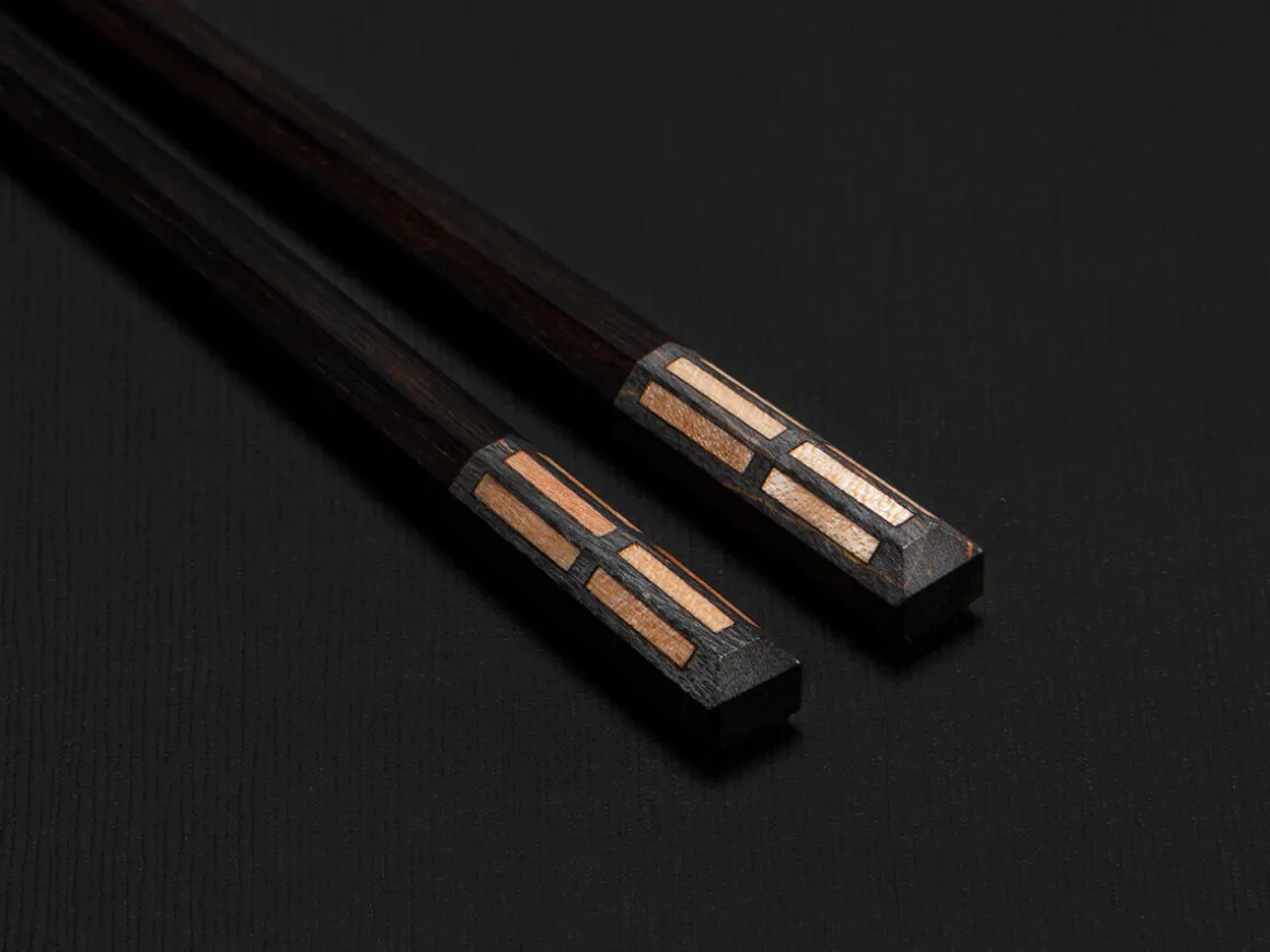 ORYOKI Essstäbchen*Japanische Essstäbchen MIKAGE, Ebenholz