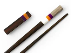 ORYOKI Essstäbchen*Japanische Essstäbchen Valencia Scent, Ebenholz, mit Ablage