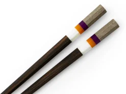ORYOKI Essstäbchen*Japanische Essstäbchen Valencia Scent, Ebenholz, mit Ablage