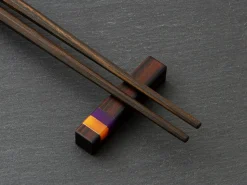 ORYOKI Essstäbchen*Japanische Essstäbchen Valencia Scent, Ebenholz, mit Ablage