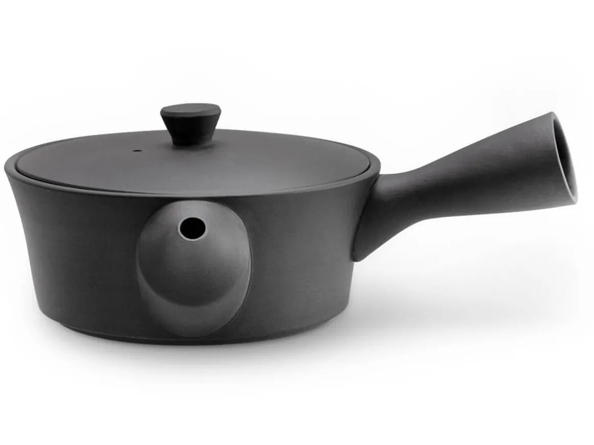ORYOKI Japanische Teekannen|Teegeschirr*Japanische Kyusu Sencha 320, Banko Yaki, 320 ml, schwarz