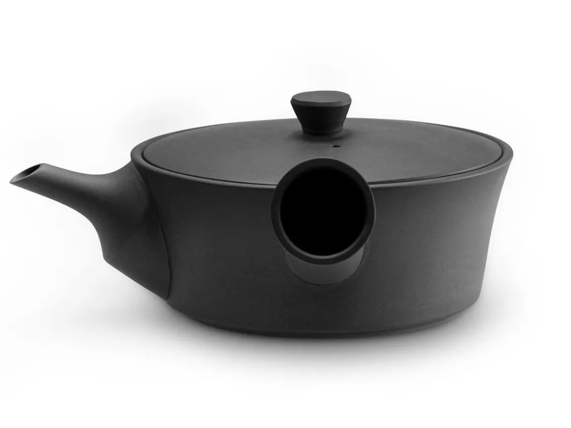 ORYOKI Japanische Teekannen|Teegeschirr*Japanische Kyusu Sencha 320, Banko Yaki, 320 ml, schwarz