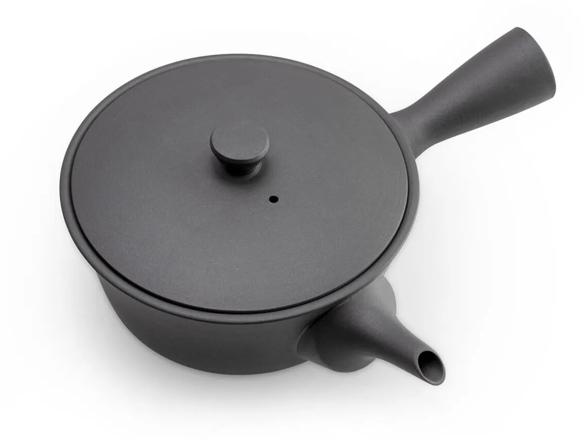 ORYOKI Japanische Teekannen|Teegeschirr*Japanische Kyusu Sencha 320, Banko Yaki, 320 ml, schwarz