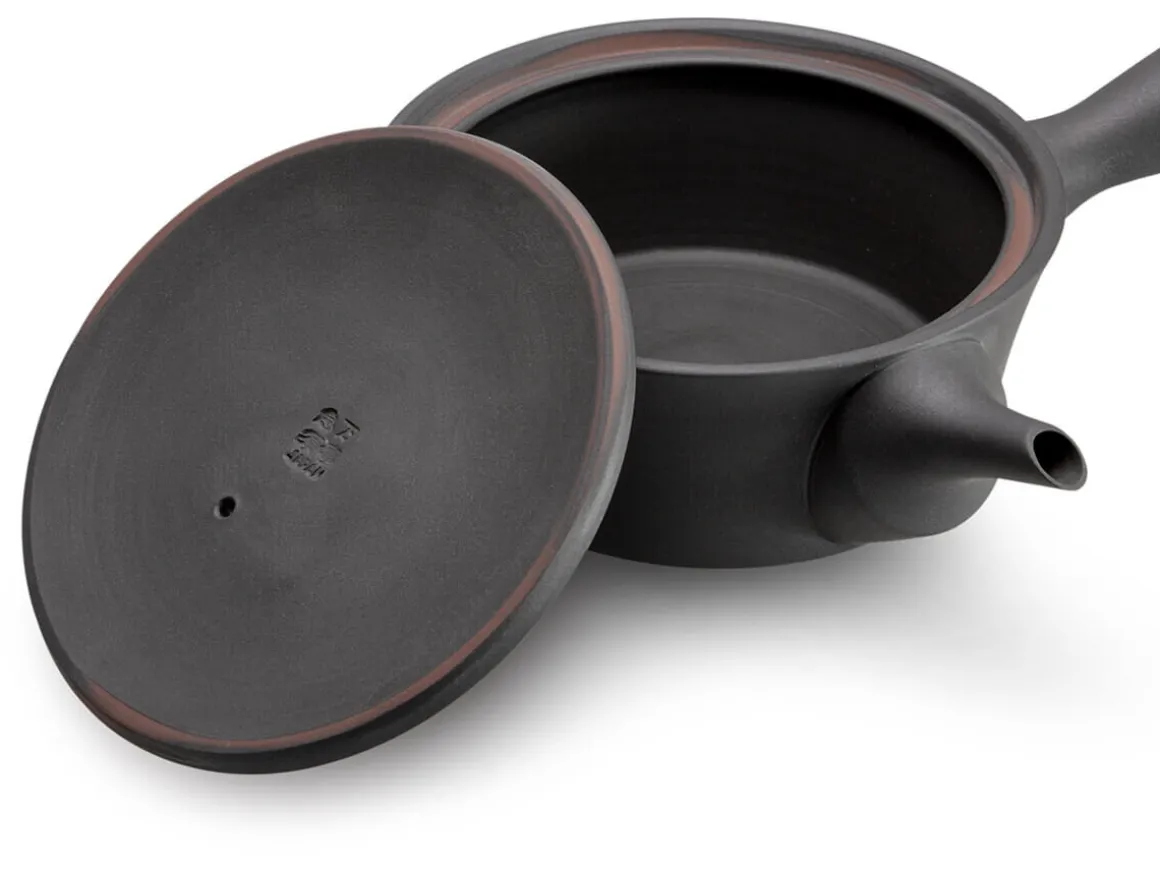ORYOKI Japanische Teekannen|Teegeschirr*Japanische Kyusu Sencha 320, Banko Yaki, 320 ml, schwarz