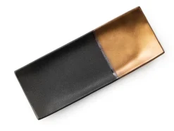 ORYOKI Sushi Teller|Japanisches Porzellan*Japanische Servierplatte Sou, schwarz-gold, 2 Größen