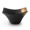 ORYOKI Sushi Saucenschalen|Japanisches Porzellan*Japanische Soßenschale Sou, schwarz-gold