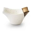 ORYOKI Sushi Saucenschalen|Japanisches Porzellan*Japanische Soßenschale Sou, weiß-gold