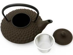 ORYOKI Japanische Teekannen|Teekanne Gusseisen*Japanische Teekanne Gusseisen Hira Arare, 0,5 l, Braun