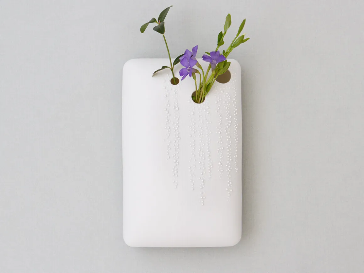 ORYOKI Japanische Vasen*Japanische Vase Act/ rain drop, weiß
