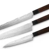 ORYOKI Messersets*Japanisches Messer-Set Shichi, 3 Messer, Hammerschlag