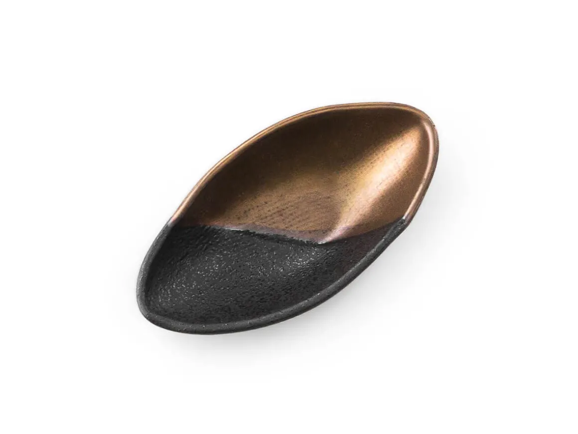 ORYOKI Sushi Saucenschalen|Japanisches Porzellan*Japanisches Soßenschälchen Sou, schwarz-gold