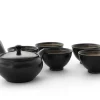 ORYOKI Japanische Teekannen|Teegeschirr*Japanisches Teeservice Kuro Hiramaru, 6-teilig