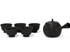 ORYOKI Japanische Teekannen|Teegeschirr*Japanisches Teeservice, 6-teilig, Kyusu Tokoname Sendan Sen Kaku
