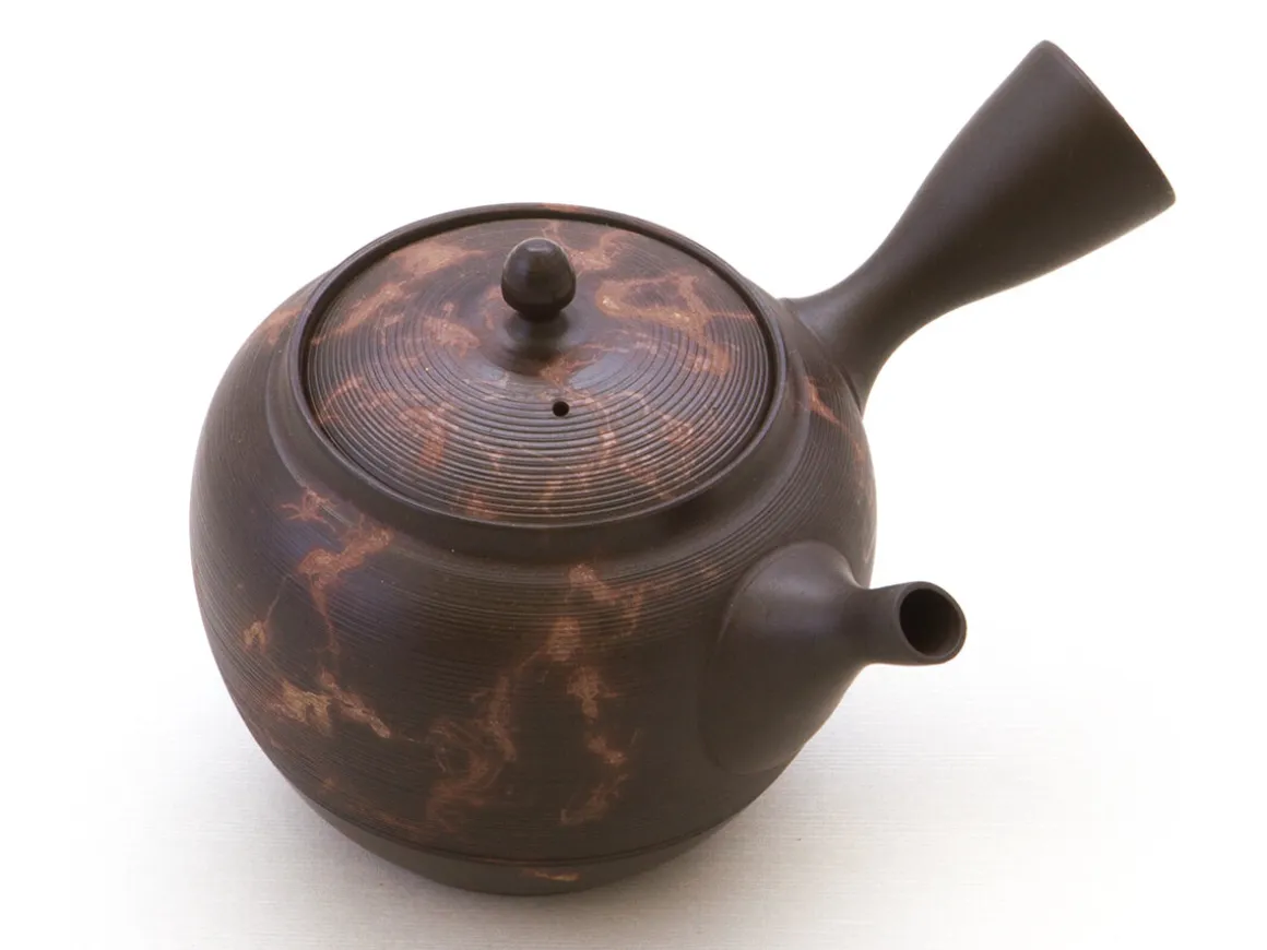 ORYOKI Japanische Teekannen|Teegeschirr*Japanisches Teeservice 6-teilig, Kyusu Tokoname Mokake