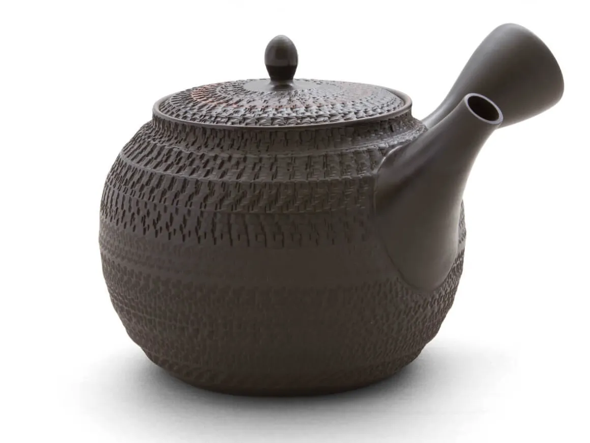 ORYOKI Japanische Teekannen|Teegeschirr*Japanisches Teeservice 6-teilig, Kyusu Tokoname Sendan Maru