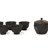 ORYOKI Japanische Teekannen|Teegeschirr*Japanisches Teeservice, 6-teilig, Kyusu Tokoname Sendan Kaku