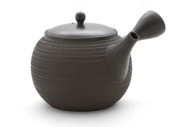 ORYOKI Japanische Teekannen|Teegeschirr*Japanisches Teeservice 6-teilig, Kyusu Tokoname Tobikanna Kuro