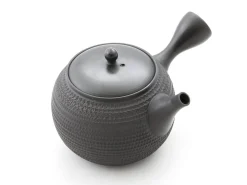 ORYOKI Japanische Teekannen|Teegeschirr*Japanisches Teeservice 6-teilig, Kyusu Tokoname Tobikanna Kuro