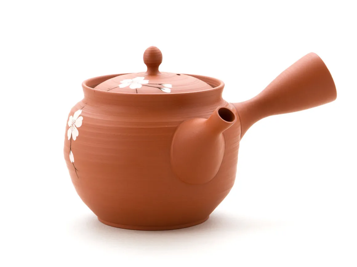 ORYOKI Japanische Teekannen|Teegeschirr*Japanisches Teeservice, 6-teilig, Kyusu Tokoname Sakura Momo