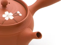 ORYOKI Japanische Teekannen|Teegeschirr*Japanisches Teeservice, 6-teilig, Kyusu Tokoname Sakura Momo