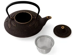 ORYOKI Japanische Teekannen|Teekanne Gusseisen*Japanisches Teeservice Tonbo, 5-teilig