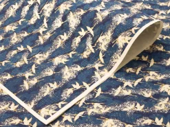 ORYOKI Japanpapier*Japanpapier Chiyogami, Kraniche auf Blau