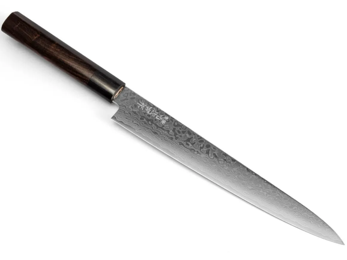ORYOKI Sashimi Messer|Damastmesser*KYUSAKICHI ZA Damascus Sujihiki 240, 69 Lagen