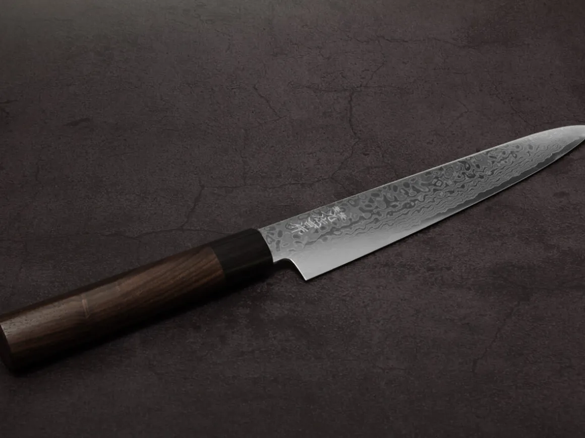 ORYOKI Sashimi Messer|Damastmesser*KYUSAKICHI ZA Damascus Sujihiki 240, 69 Lagen