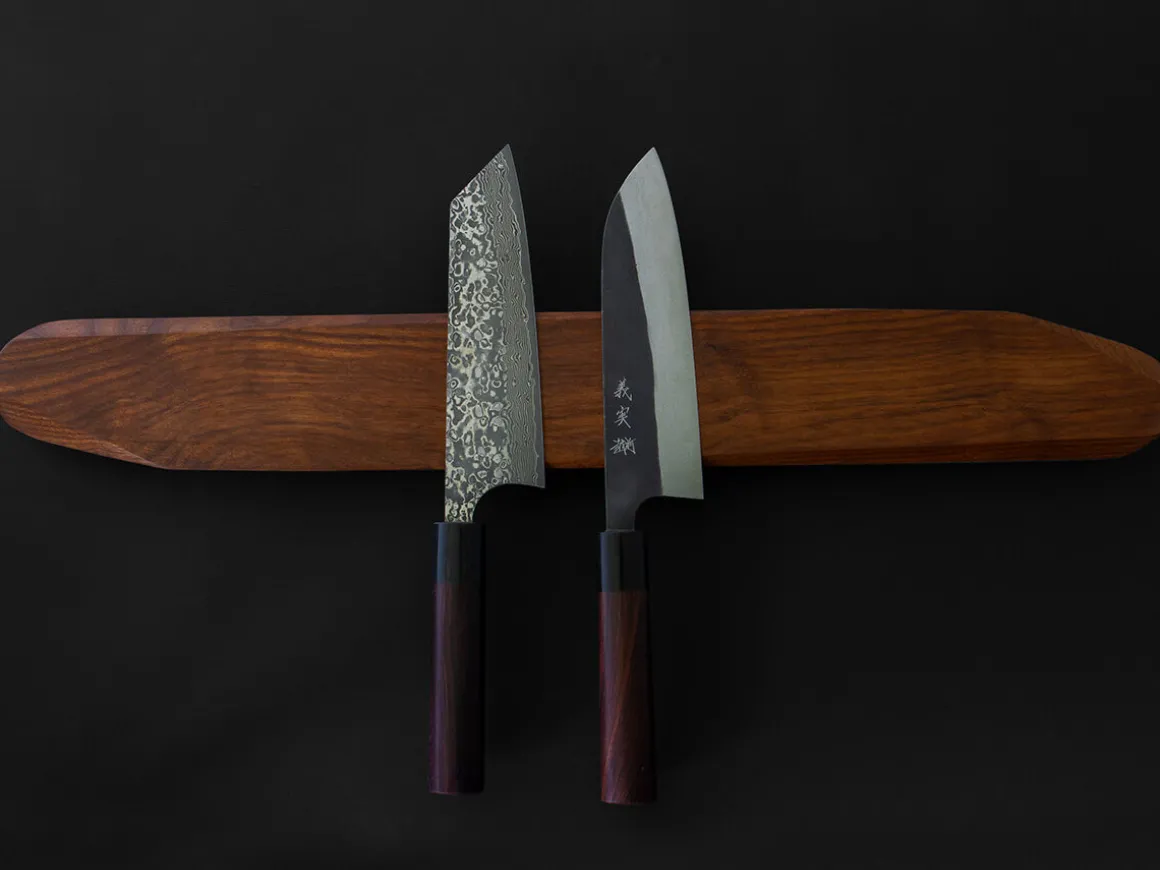 ORYOKI Messer-Zubehör*Messerhalter magnetisch, 3 Größen, Nussbaum