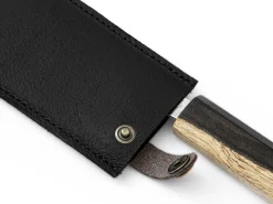 ORYOKI Messer-Zubehör*Messerhülle Leder Nakiri, schwarz