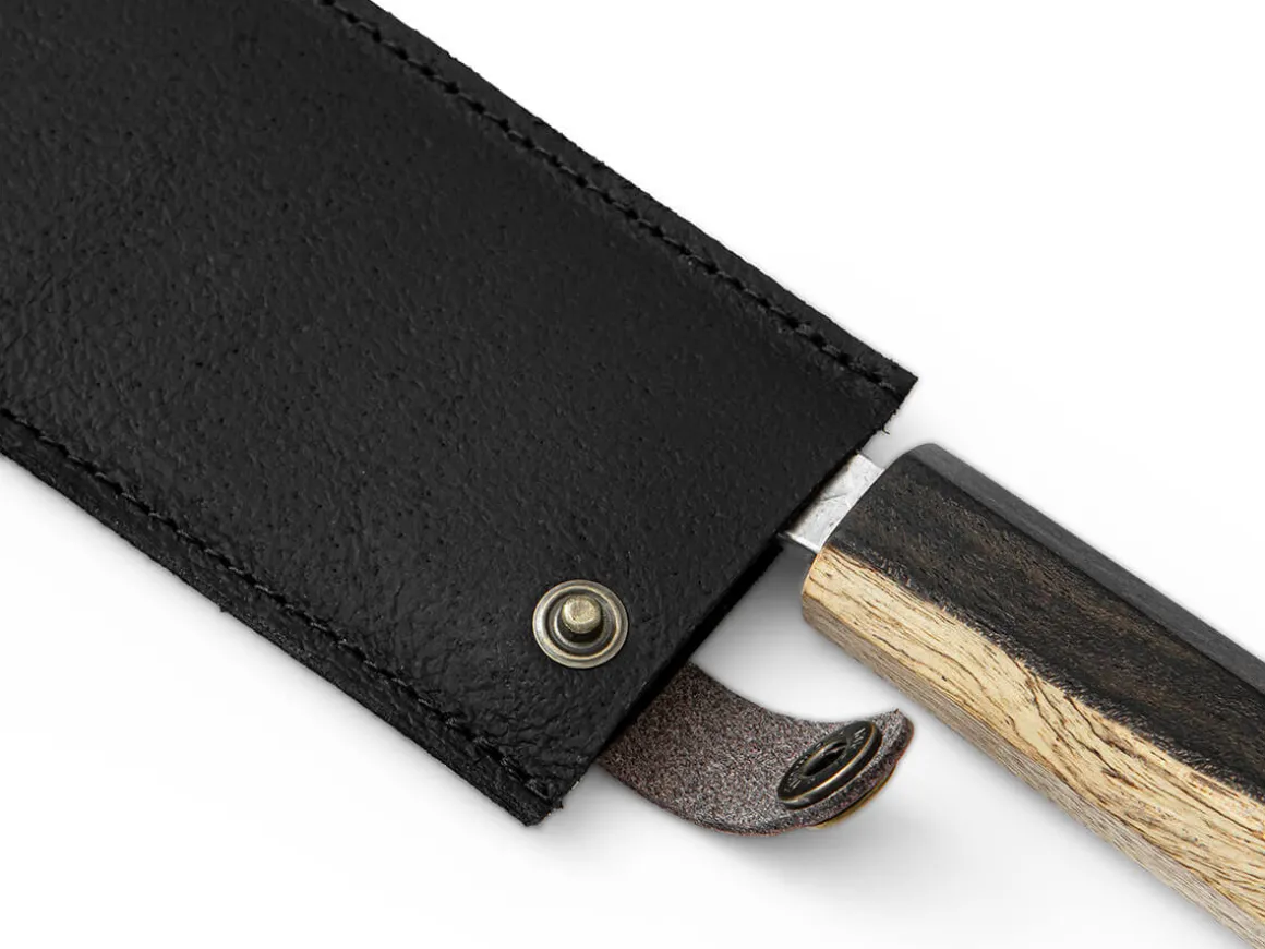 ORYOKI Messer-Zubehör*Messerhülle Leder Nakiri, schwarz