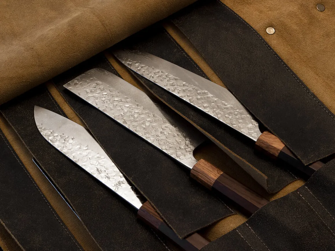ORYOKI Messer-Zubehör*Messer-Tasche, Leder, Vintage-Style