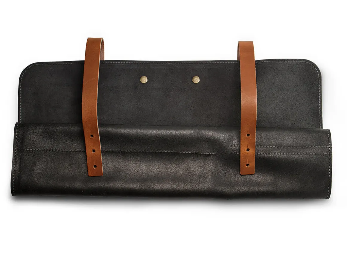 ORYOKI Messer-Zubehör*Messer-Tasche M, Leder schwarz
