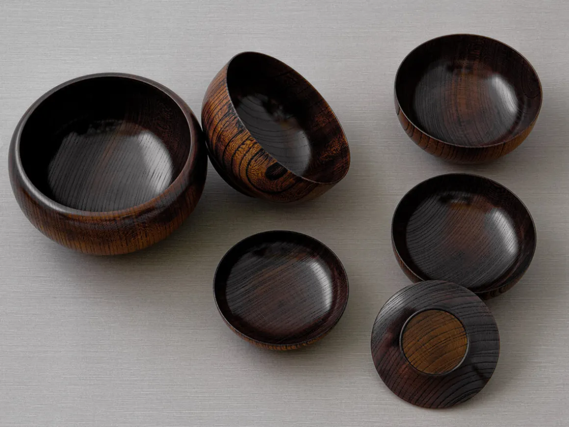 ORYOKI Holzschalen|Oryoki*Schalenset braun