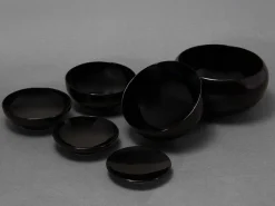 ORYOKI Holzschalen|Lacquerware*Schalenset schwarz, 6-teilig