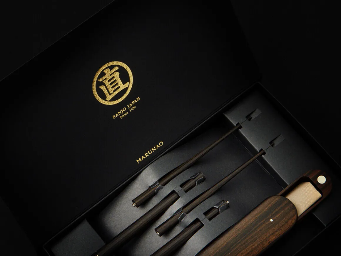ORYOKI Essstäbchen*Premium Essstäbchen Set, teilbar, mit Ebenholz Case