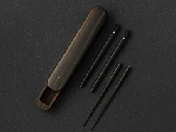 ORYOKI Essstäbchen*Premium Essstäbchen Set, teilbar, mit Ebenholz Case