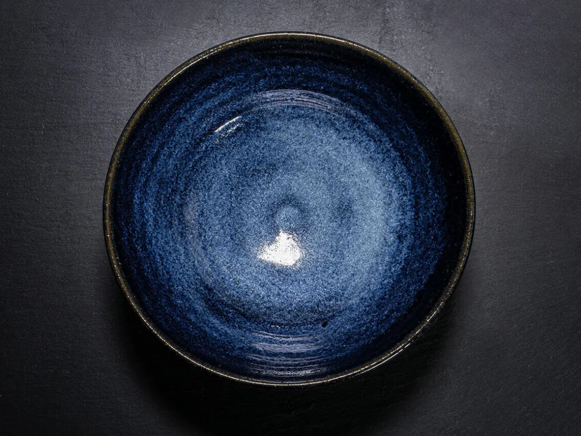 ORYOKI Ramen-Schüsseln Und Schalen|Japanisches Porzellan*Ramen Bowl Donburi Blue, Ø 18,6 cm