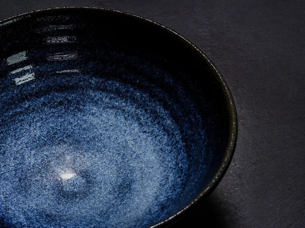 ORYOKI Ramen-Schüsseln Und Schalen|Japanisches Porzellan*Ramen Bowl Donburi Blue, Ø 18,6 cm