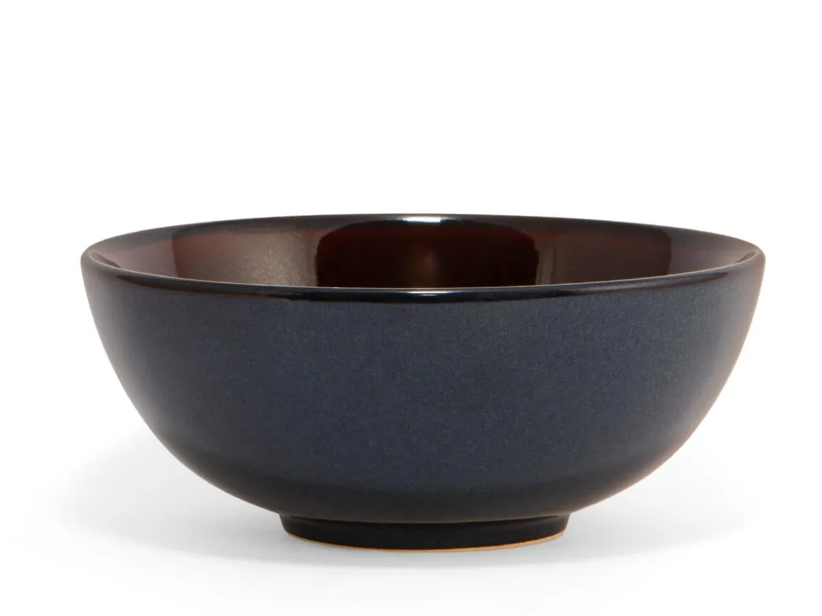 ORYOKI Ramen-Schüsseln Und Schalen|Japanisches Porzellan*Ramen Bowl Pirka, 19,5 cm, cobalt