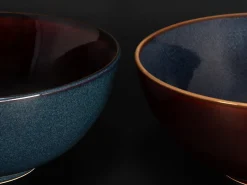 ORYOKI Ramen-Schüsseln Und Schalen|Japanisches Porzellan*Ramen Bowl Pirka, 19,5 cm, cobalt