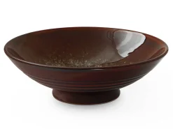 ORYOKI Ramen-Schüsseln Und Schalen|Japanisches Porzellan*Ramen Schüssel Tsuya, rot, 24,5 cm